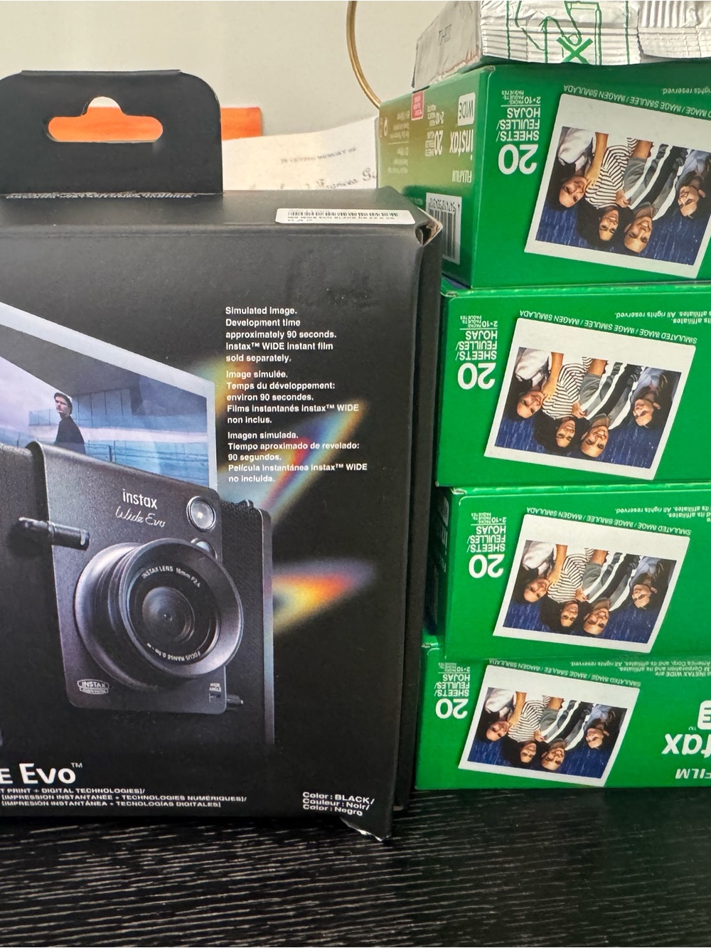 Fujifilm instax Wide Evo Instant Camera — Black